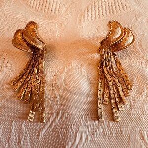 Vendome Elegant Gold Tassel Earrings